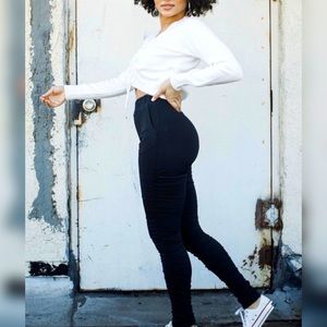 Baddie Stacked Ruched Pants